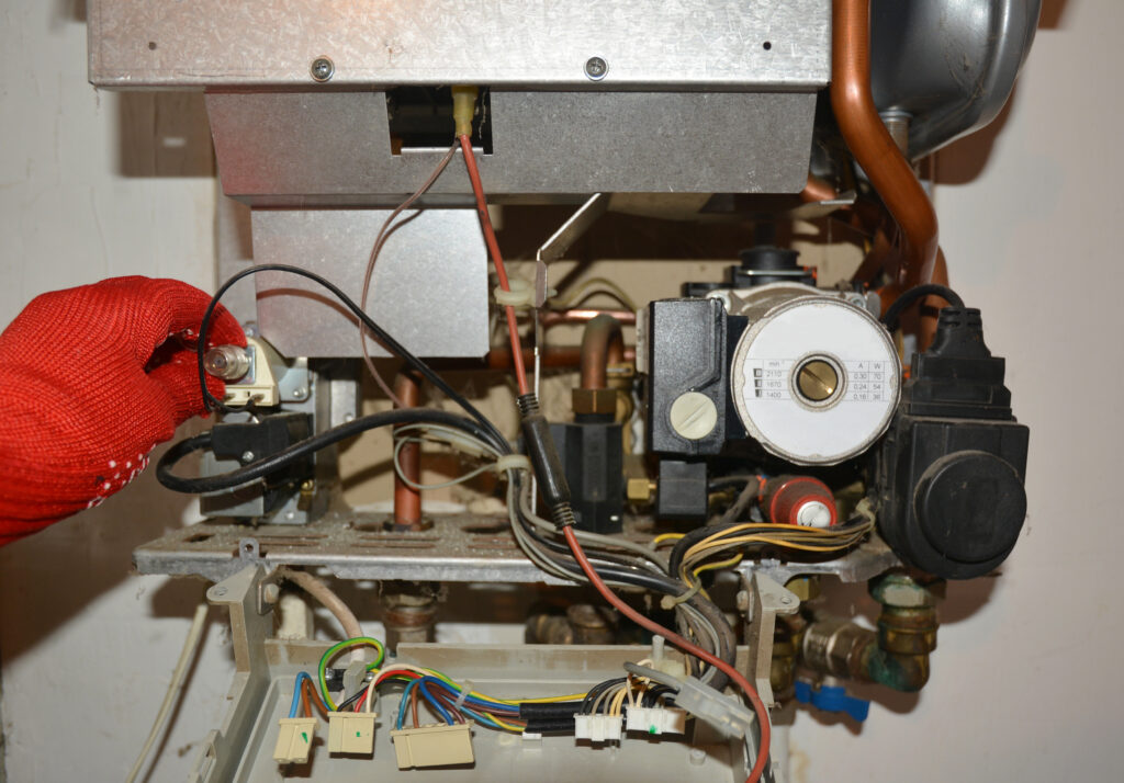 Repair of a gas boiler